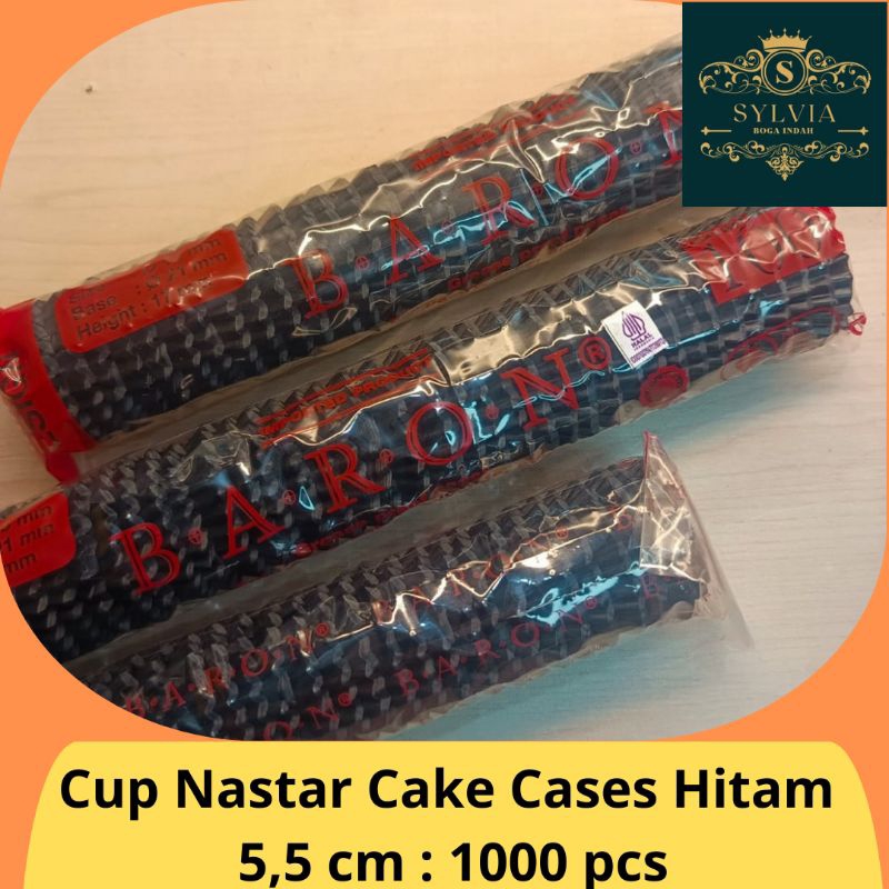 Cup Nastar Cake Cases / Cup Cake Kertas Glassine Baron BLACK 5,5 cm 1000 pcs.