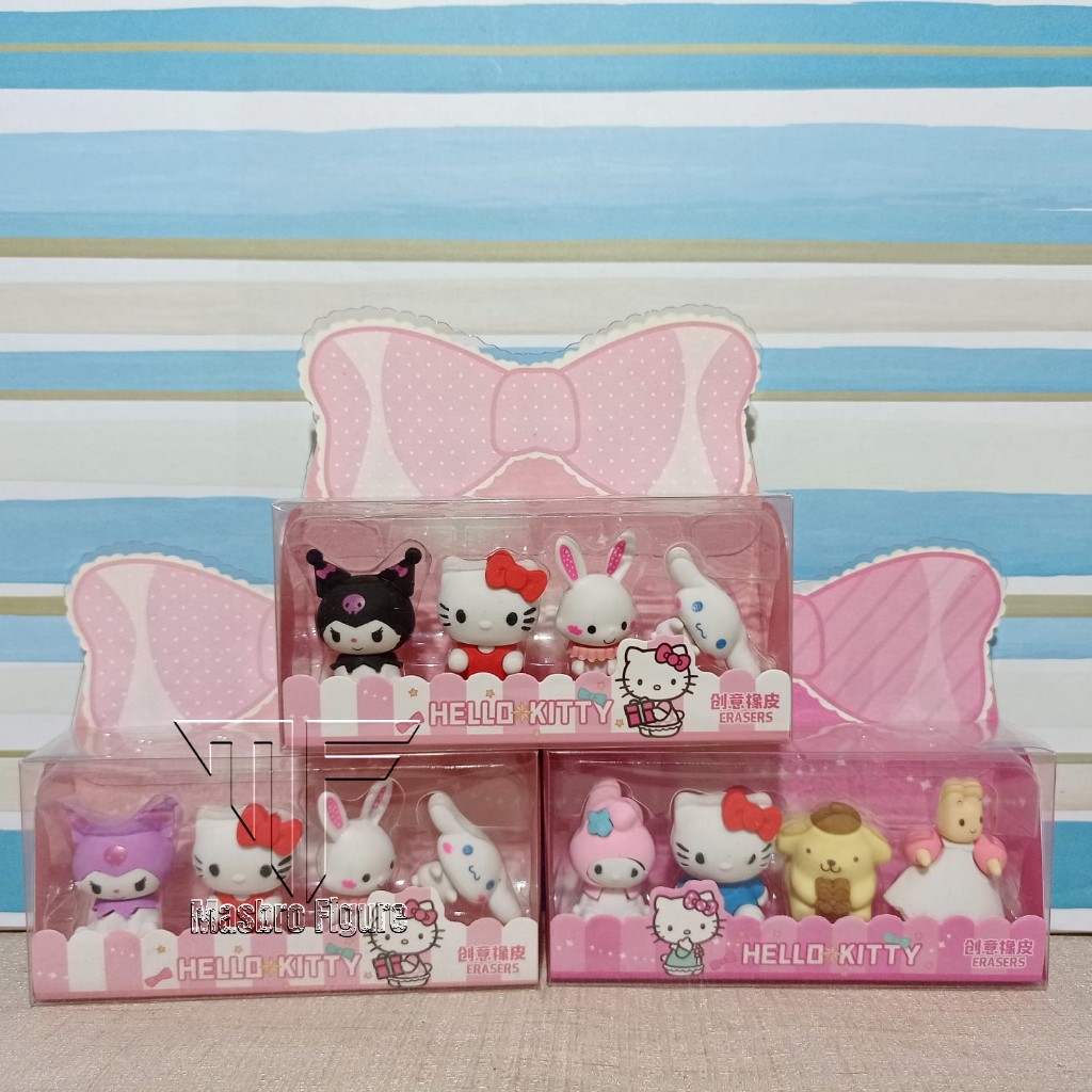 

Penghapus Pensil Eraser Karakter Hello Kitty Set isi 4 pcs