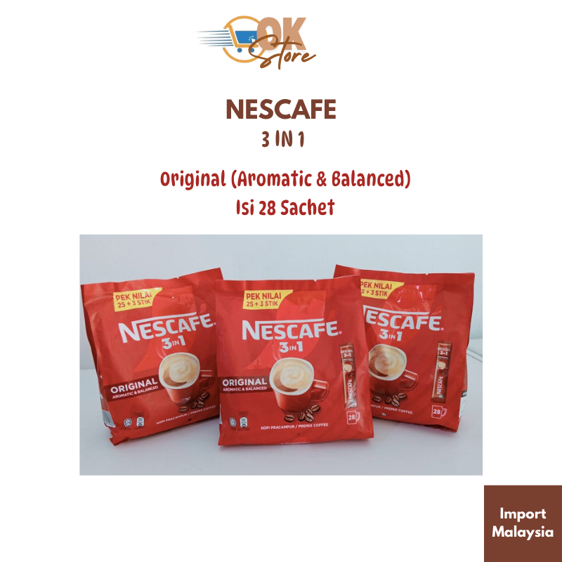 

Nescafe Malaysia 3In1 Rasa Original Isi 28's, Rasa Mild Isi 25's Dan Rich Isi 25's (Kemasan Baru)