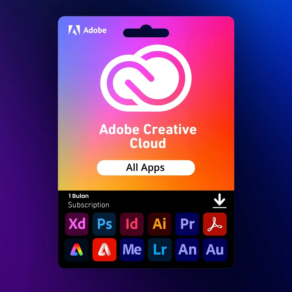 Adobe Creative Cloud All Apps 1 Bulan Bisa Untuk Perpanjangan Install Baru Original Redeem Kode