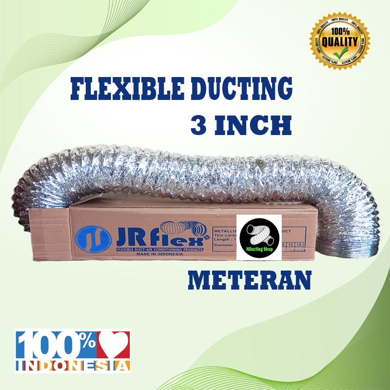 Flexible Ducting 3 inch (Meteran)  Saluran Udara Hexaust