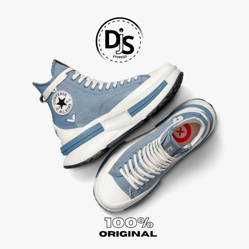 Sepatu Converse Run Star legacy CX Platform Crafted laces Lakeside Blue Original