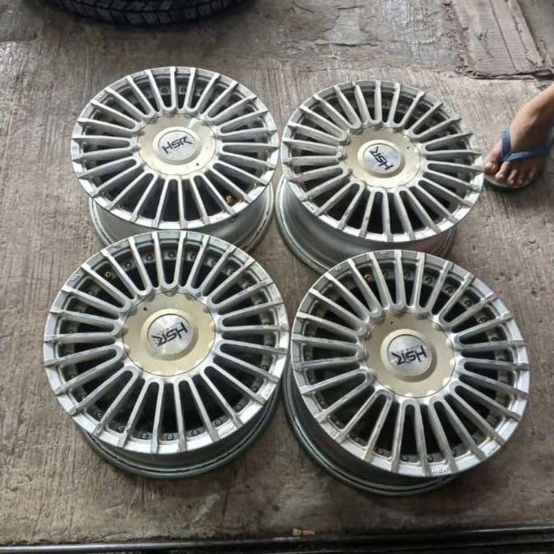Velg Mobil Second HSR AMARASI Ring 14 Lebar 6 pcd 4x100/114.3 Et36 Kondisi Bagus