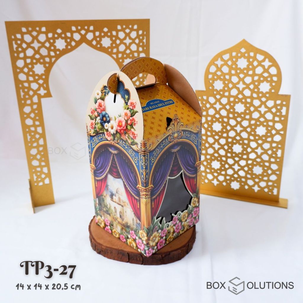 

box TP3-27 eid / box hampers lebaran / box toples idul fitri - 14x14x20,5 cm