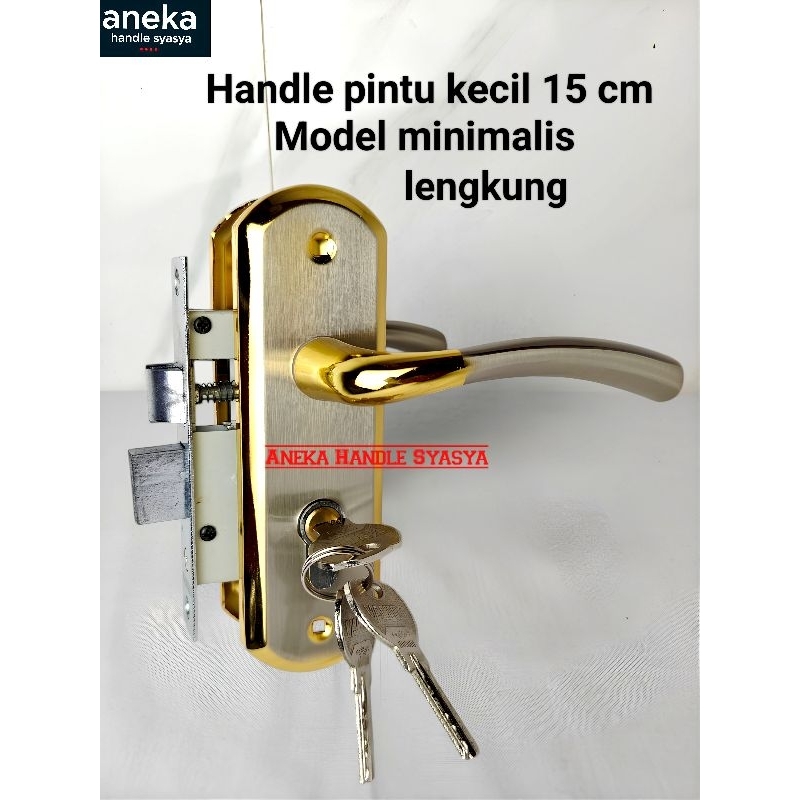 Handle pintu minimalis handle pintu set Kunci Pintu Rumah 15cm.Tanggung Silver 20 cm dan Hitam 20 cm