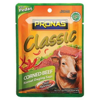

Pronas Kornet Sapi Sachet rasa Pedas 50 g