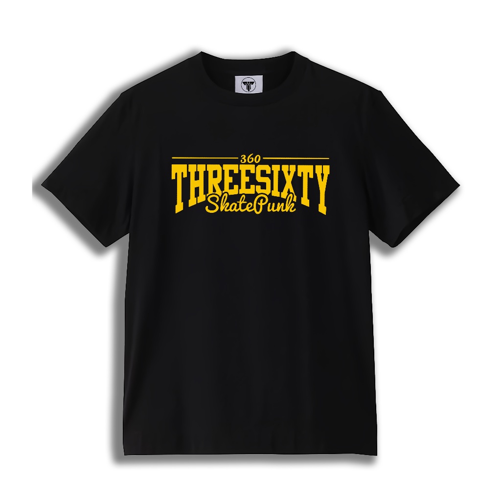 T-shirt Threesixty Skatepunk - 360 Yellow | Kaos Band Threesixty Skatepunk Premium