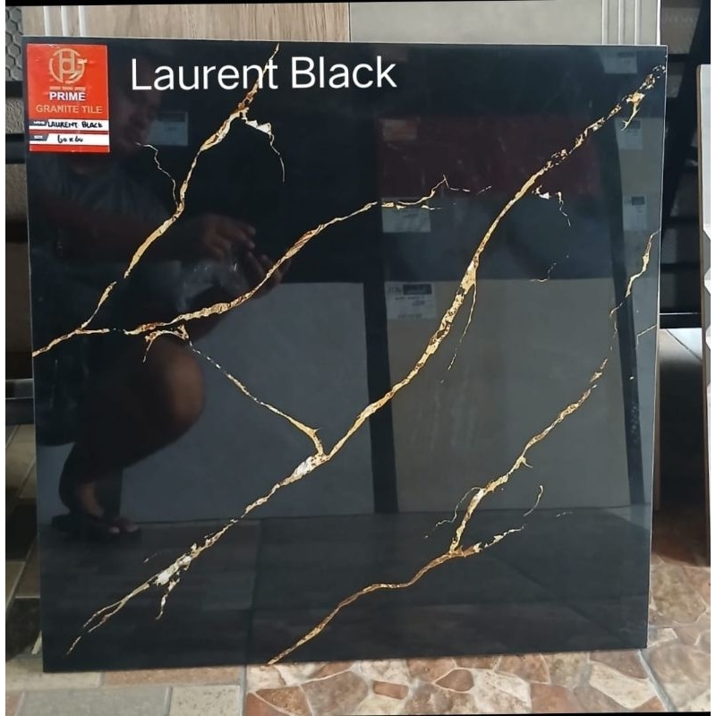 GRANITE LANTAI 60X60 LAURENT BLACK GOLD / GLAZED POLISHED / PRIME
