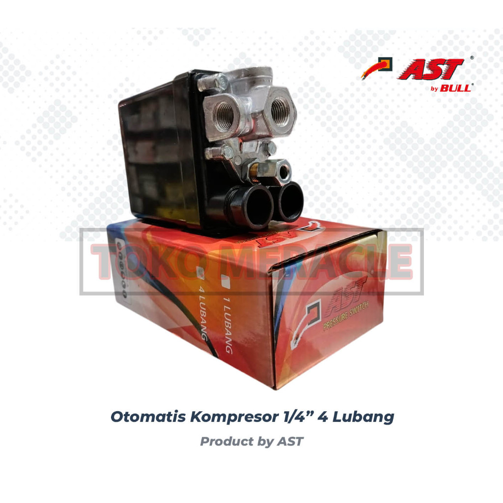 [LUBANG 4] AST Otomatis Kompresor 1/4" Lubang 4 - Pressure Switch Compresor