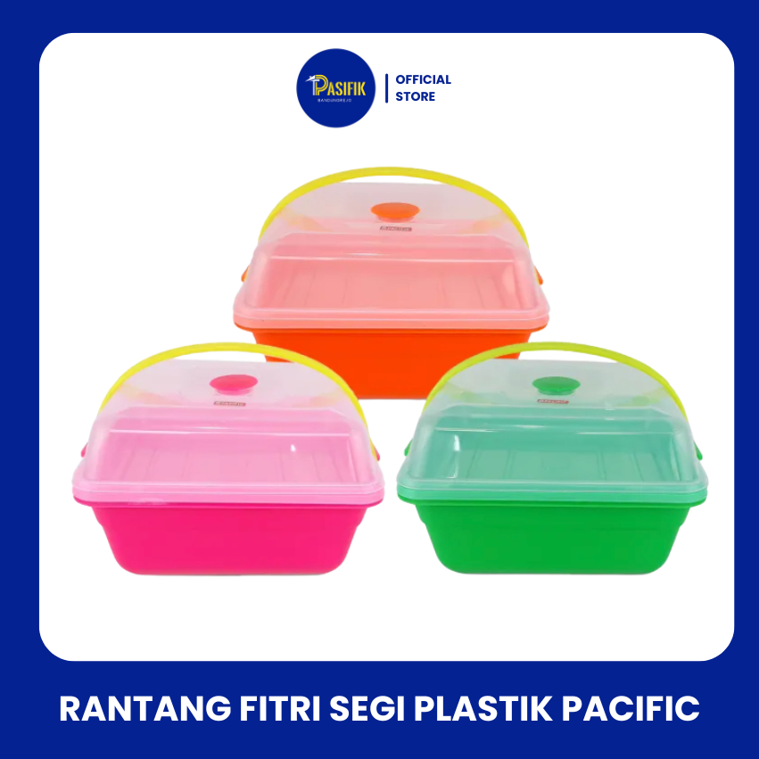 PACIFIC RANTANG FITRI SEGI PLASTIK/TEMPAT MAKAN FOOD STORAGE WADAH SERBAGUNA/RANTANG HAJATAN