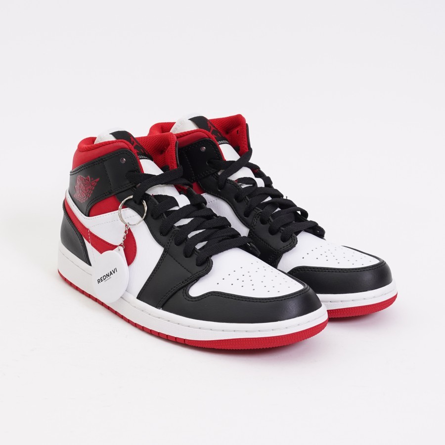 Nike Air Jordan 1 Mid Metallic Gym Red Black White Original