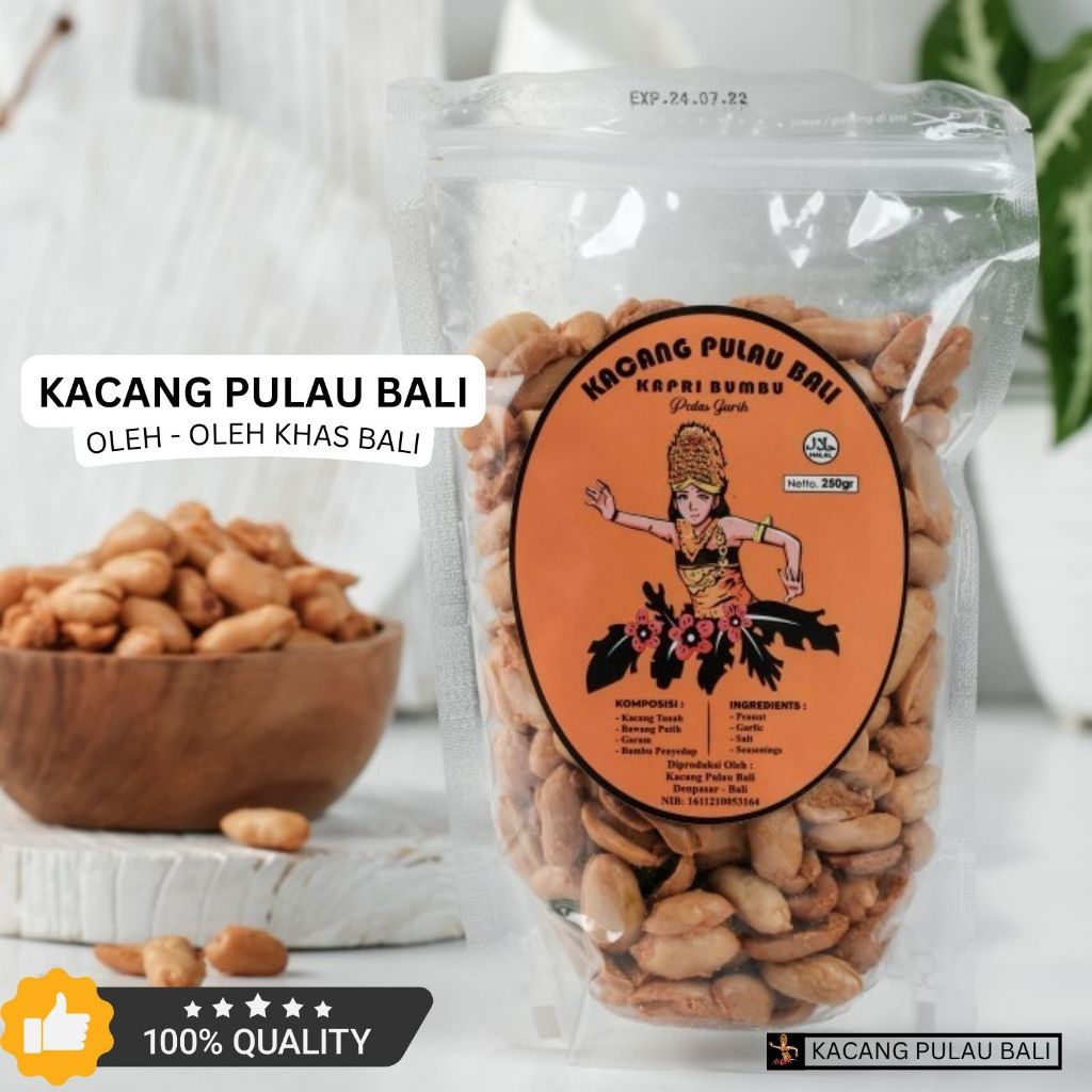 

Kacang Pulau Bali Kacang Kapri Bumbu Asli Bali 250 Gram