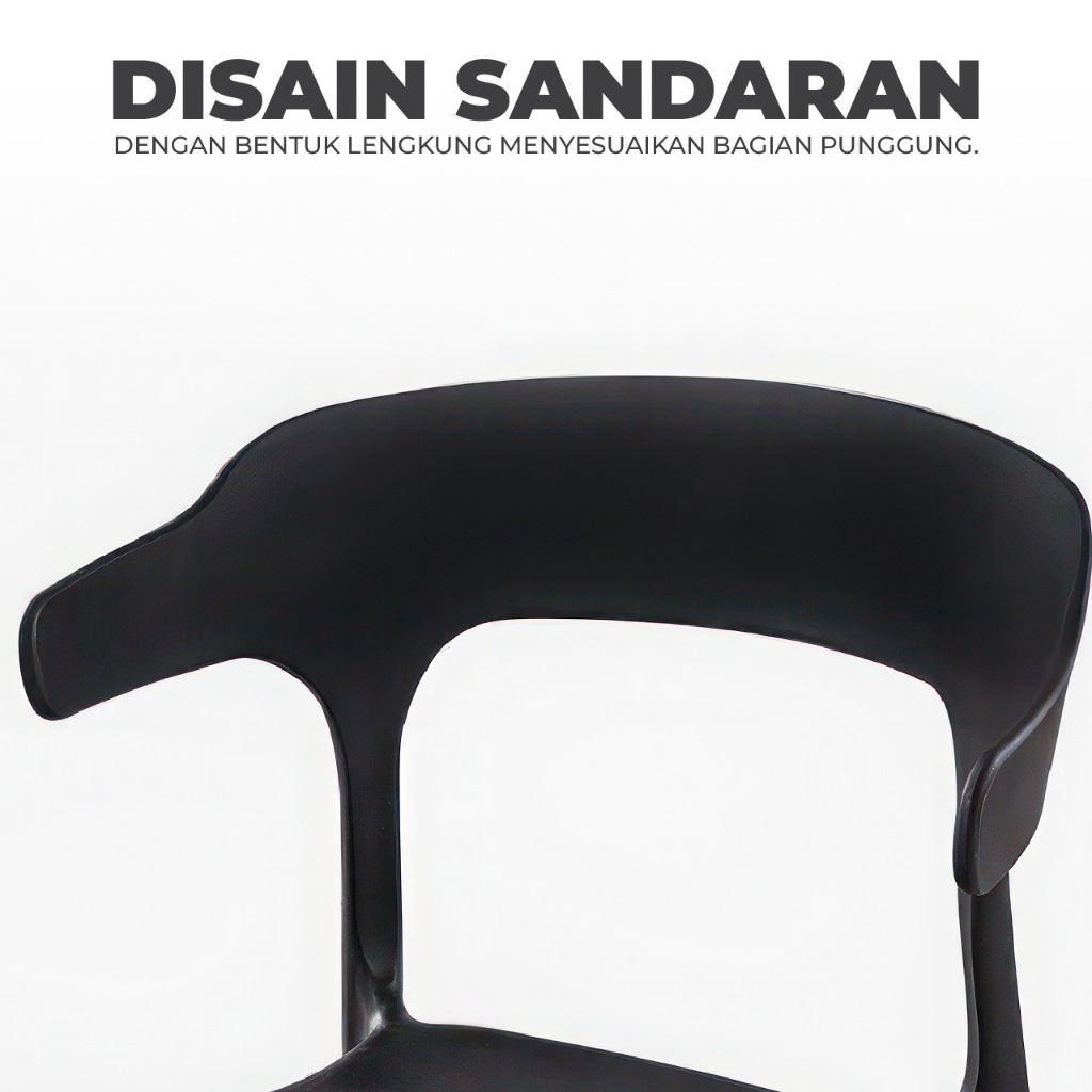 RTY Kursi Plastik Sandaran Kursi Meja Makan Bangku Kursi Minimalis Kursi Cafe Estetik