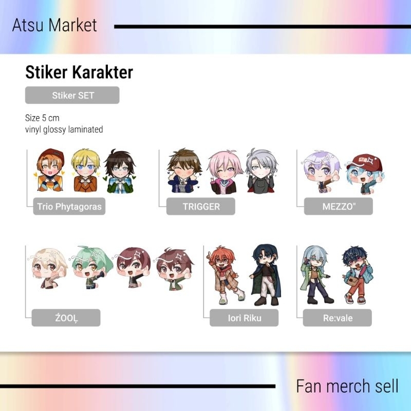 

IDOLiSH7 Good 4 You Stiker Karakter [Fanmerch]