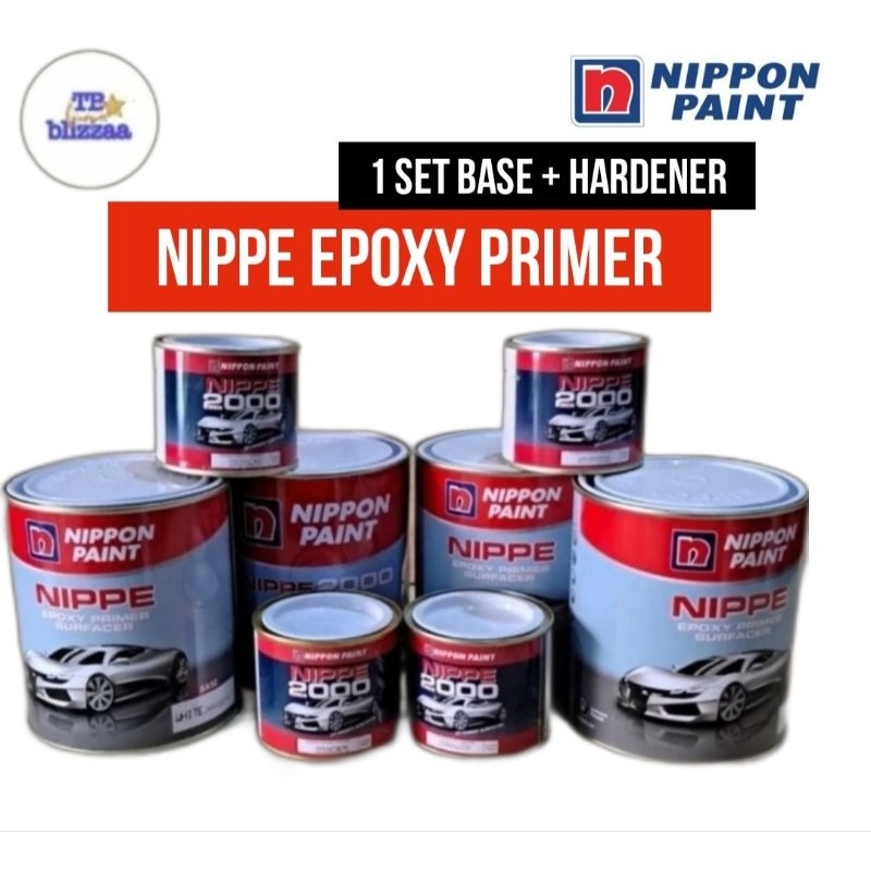 Nippon Nippe 2000 Nippe Epoxy Primer Surfacer 1 Set Base+Hardener Nippe 2000 Cat dasar Nippe Epoxy