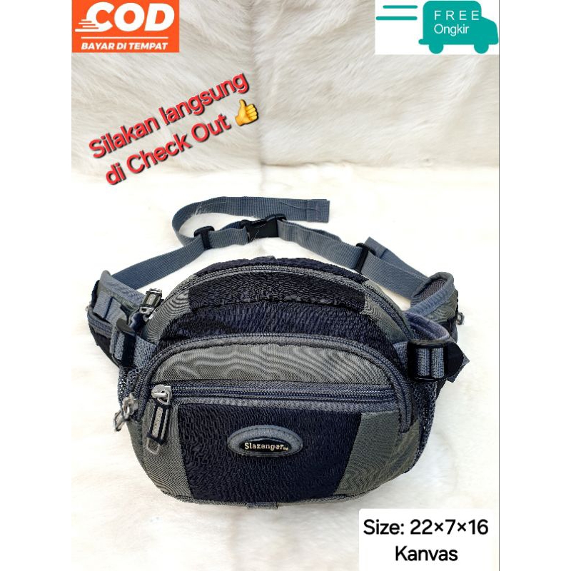 Slazenger Tas Pinggang Pria Waistbag Outdoor Kanvas