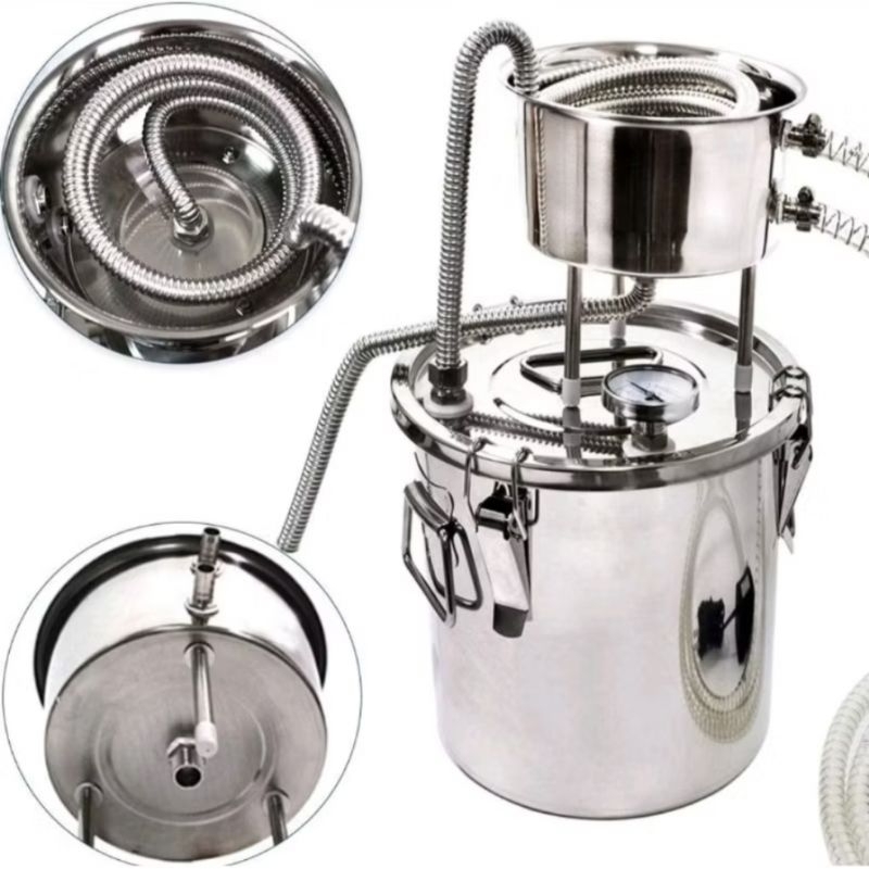 Panci Destilasi (Stainless Stell 201) Alat penyulingan destilasi ataudistillation Food Grade 12L