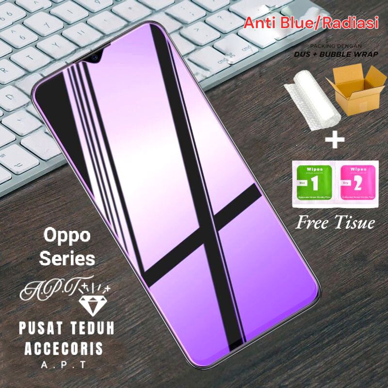[COD] Tempered Glass Blue Anti Radiasi Oppo Reno 4 / Reno 4F / Reno 3 / Reno 3 pro / Reno 2 / Reno 2