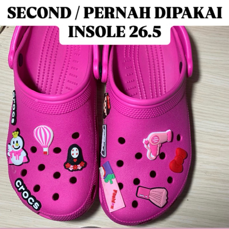 (PRELOVED, TELAPAK UTUH, M8/W10) CROCS REJECT CUTTING ORIGINAL MADE INDONESIA.