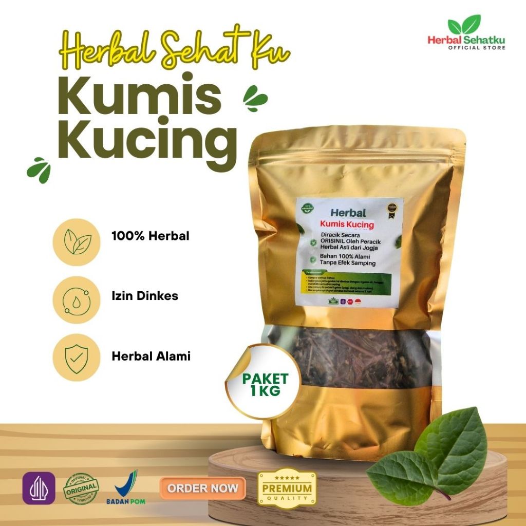 

[HERBAL SEHATKU] Daun Kumis Kucing - Herbal Kumis Kucing 1 kg