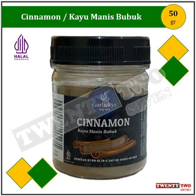 

Garlickys Bumbu Dasar Dapur Masak Bubuk Herbs & Spices PRemium Cinnamon/ Kayu ManisBubuk 50gr
