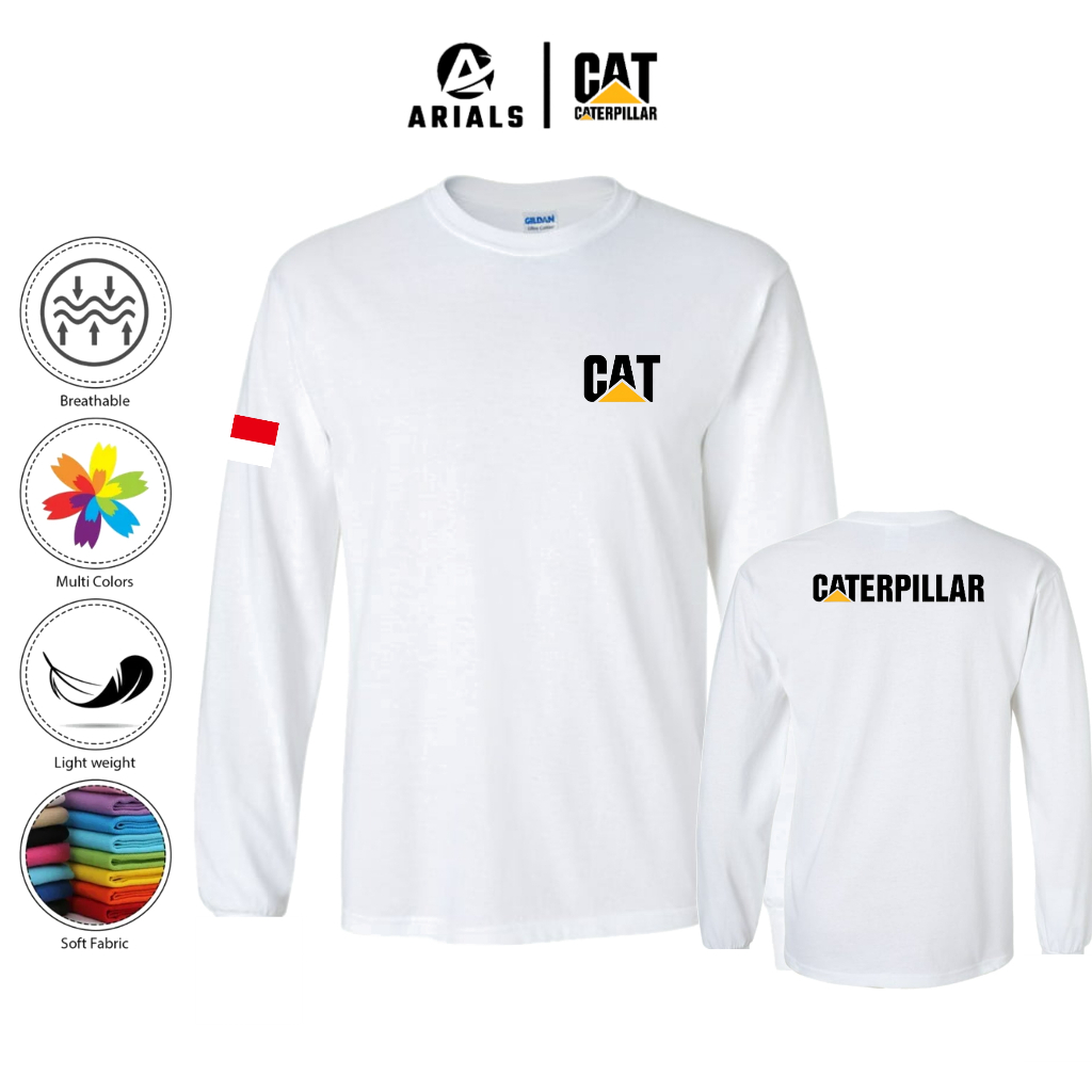 Arials Kaos Baju Lengan Panjang Caterpillar Diesel Power Alat Berat