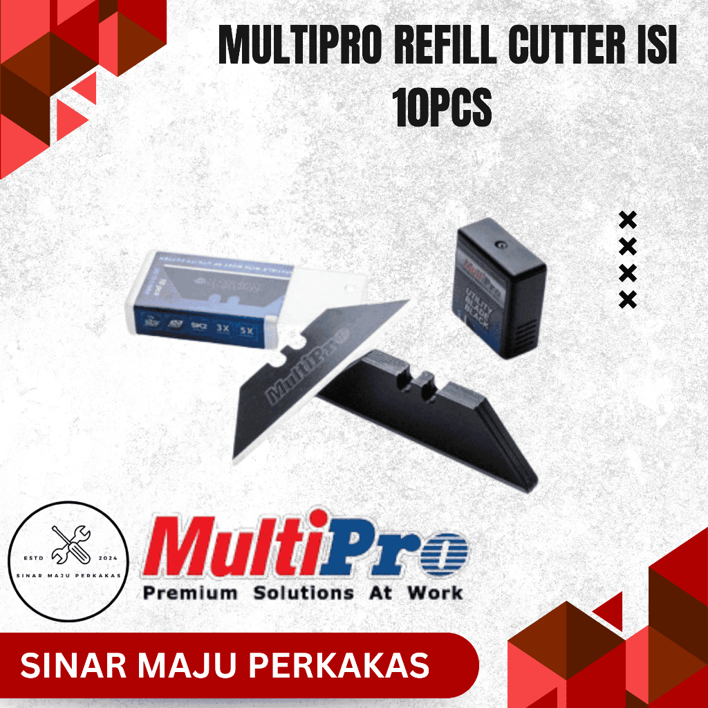 

MULTIPRO REFILL CUTTER Isi 10Pcs Folding Knife GRC Gypsum Akrilik