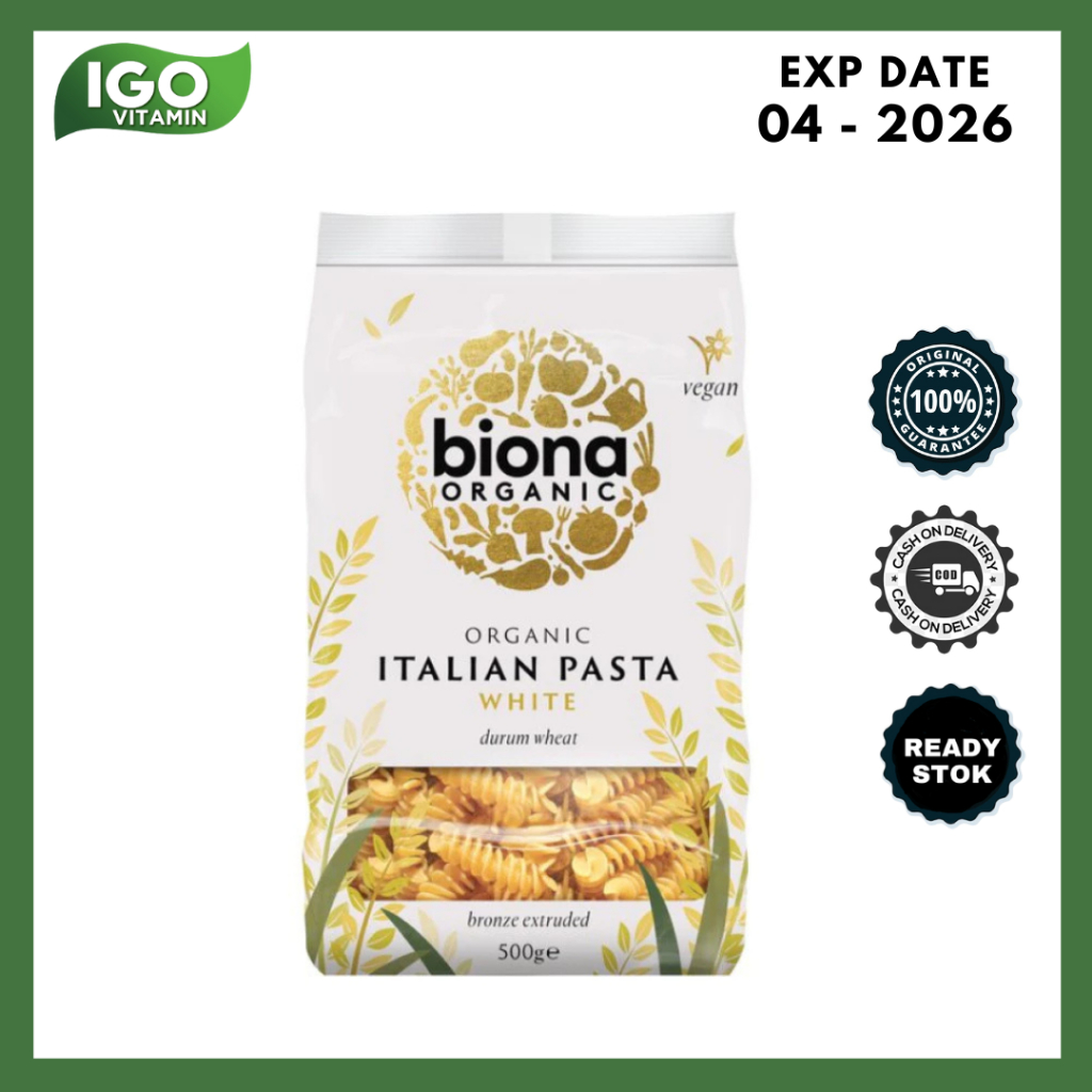 

Pasta Organik Biona Organic White Fusilli Bronze Extruded 500 Gr - Sumber Serat