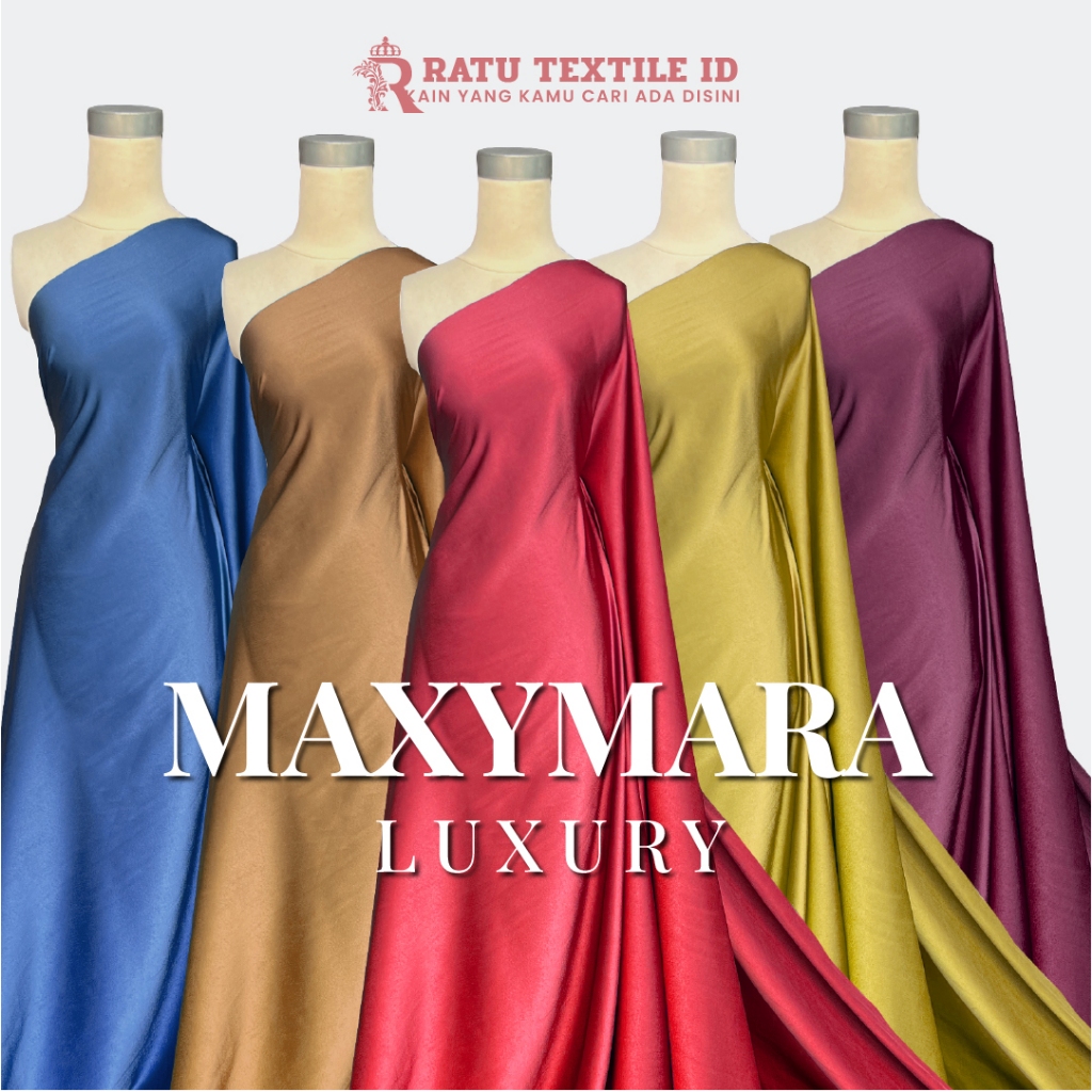 Kain Satin Maxymara Saten Polos Bridesmaid Meteran Luxury (Daleman Kebaya/Dress/Furing)