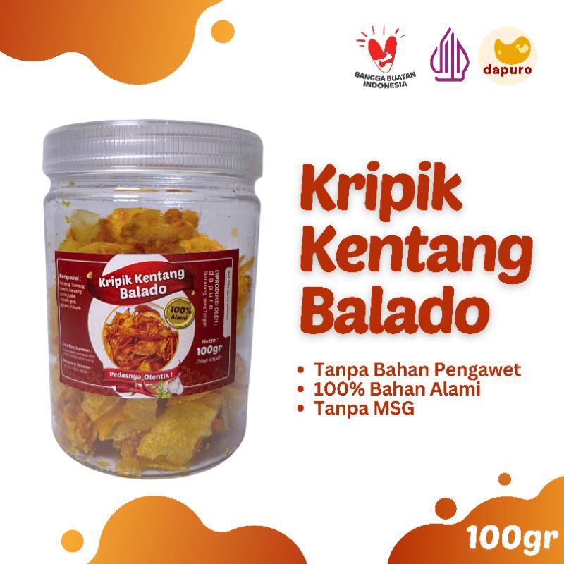 

Dapuro Official Store - Kripik Kentang Balado Rasa Pedas Manis