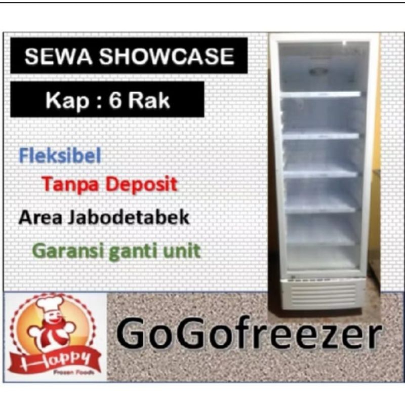 Sewa Showcase Chiller 5 Rak untuk 3 bulan PLUS FREE 1 Bulan