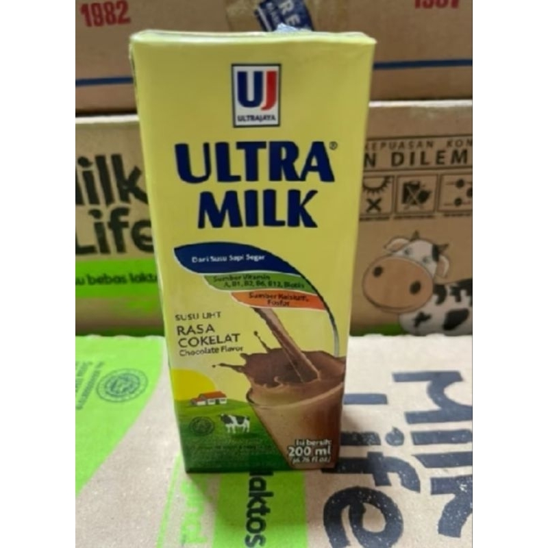 

ULTRA MILK RASA COKELAT 200 ML(ISI 1 PCS)