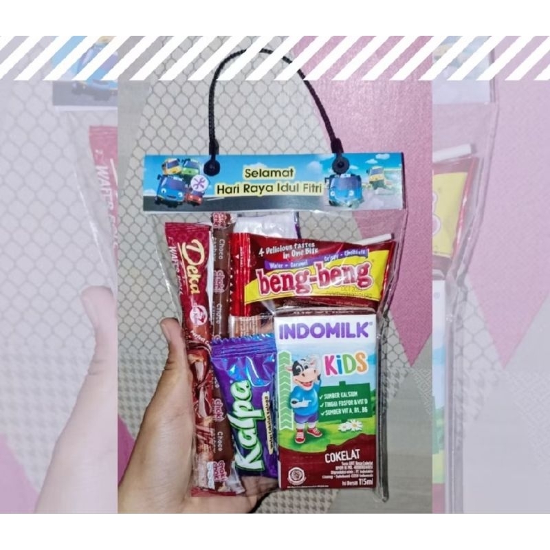 

snack THR bocil sama susu kotak