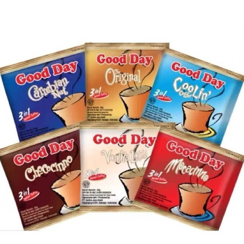 

Good Day 3 in 1 Minuman Kemasan 10pcs/renceng