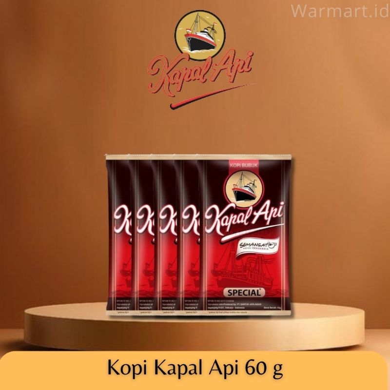 

Kopi Kemasan - Kopi Kapal Api 60 g ×5pcs