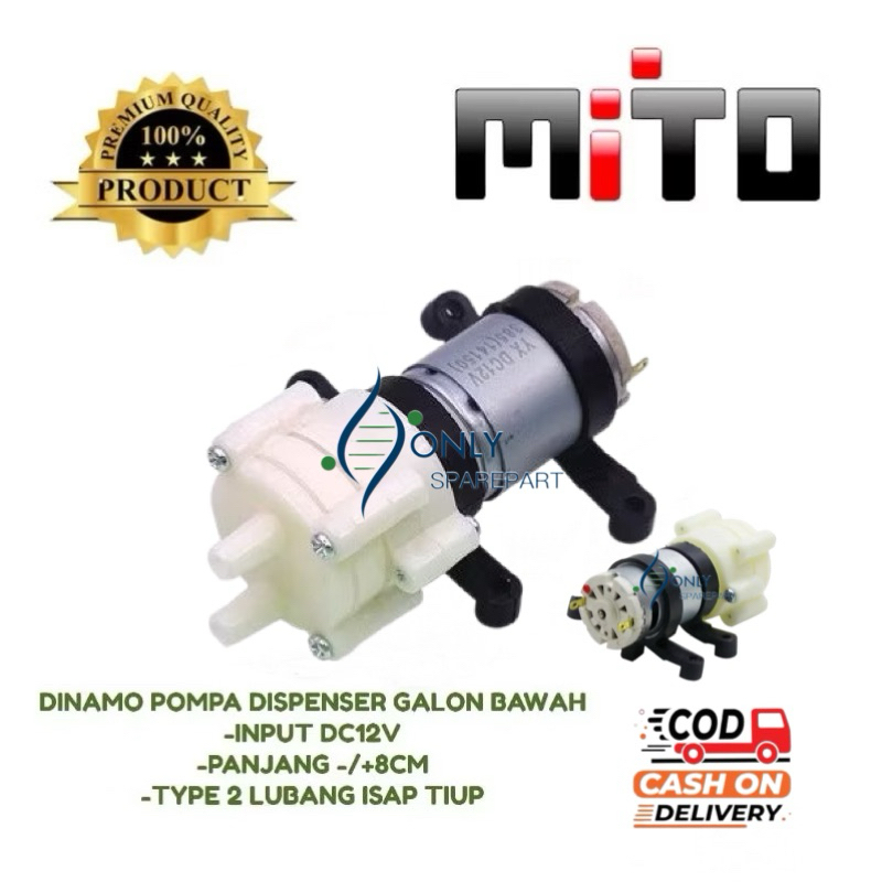 DINAMO POMPA DISPENSER MITO GALON BAWAH 12 VOLT / POMPA DISPENSER AIR MITO
