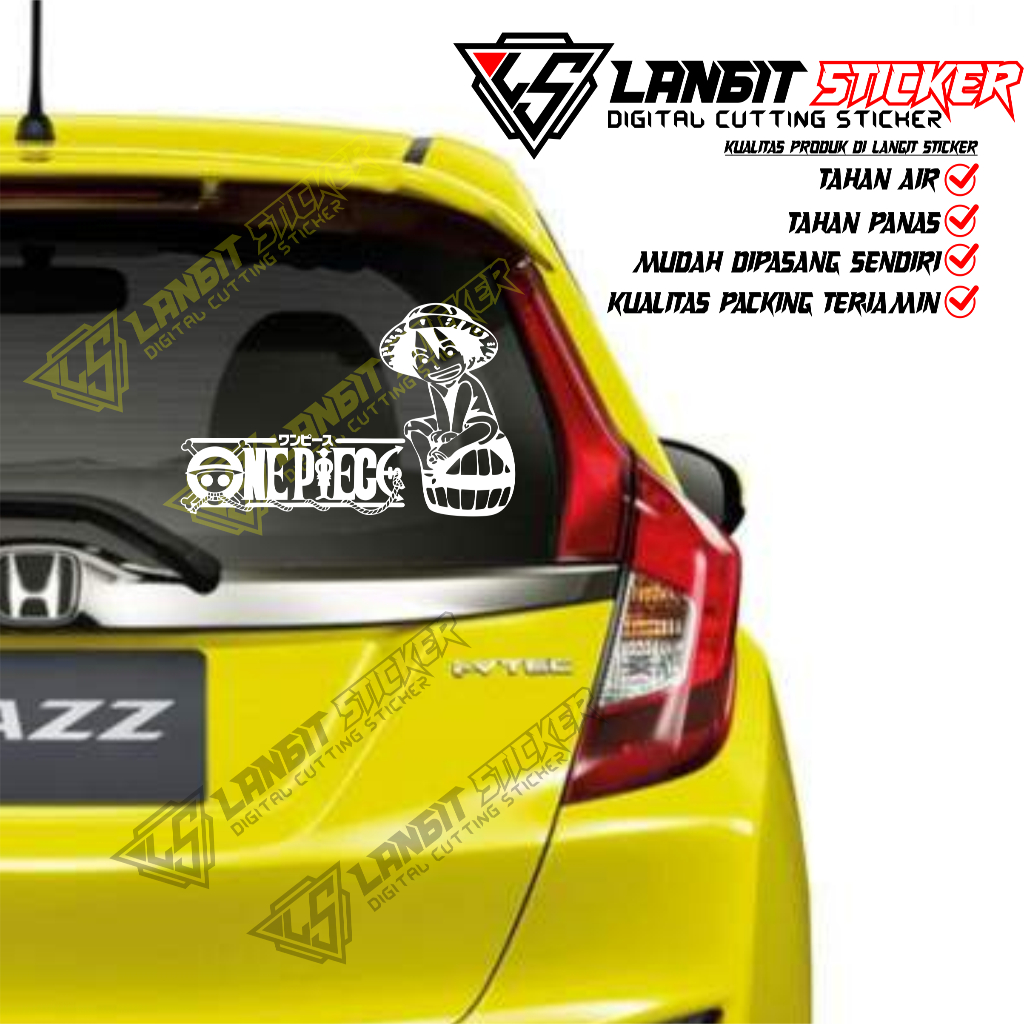 Cutting Sticker Anime One Piecell | Stiker Cutting Logo Tulisan One Piece Kecil stiker kaca anime ku