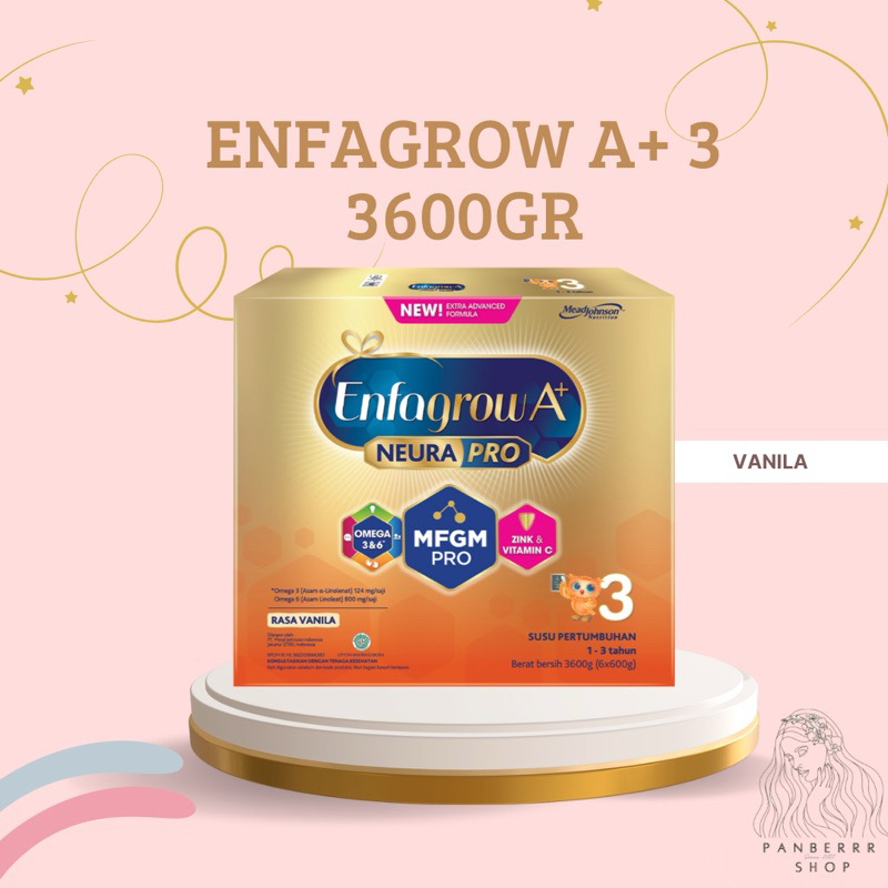 

Enfagrow A+ 3 Susu Formula Anak 1 - 3 Tahun Vanila 3600 gr