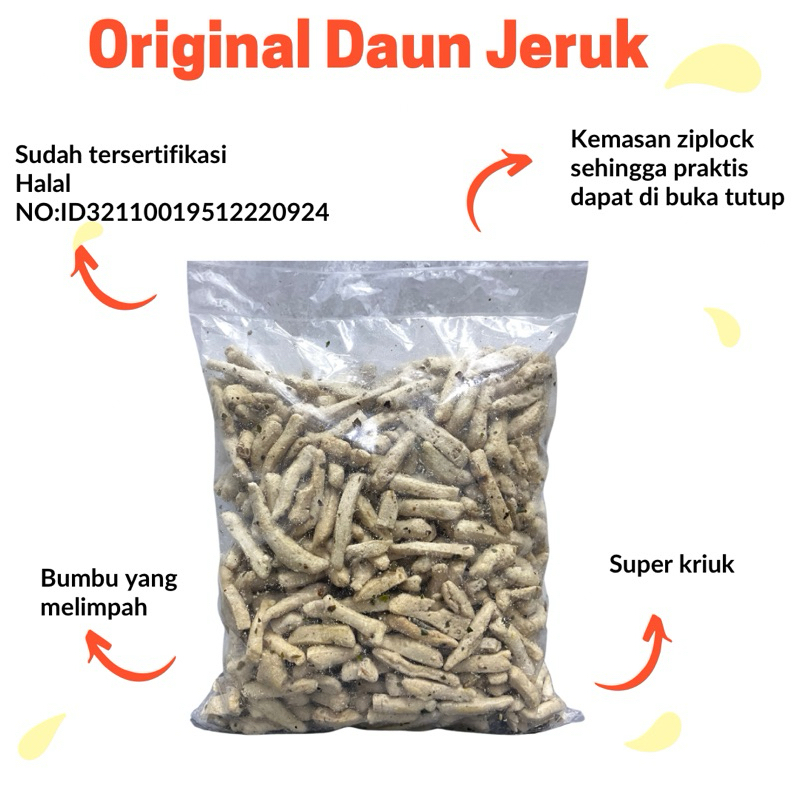 

1 kilogram Basreng daun jeruk pedas dan original