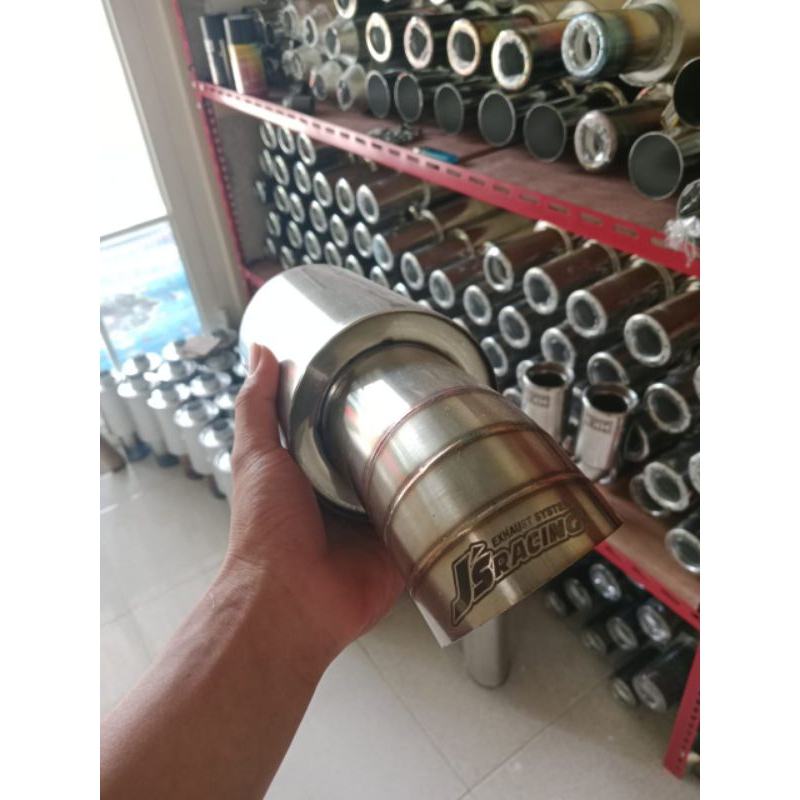 kenalpot mobil JS RACING bass kering gahar