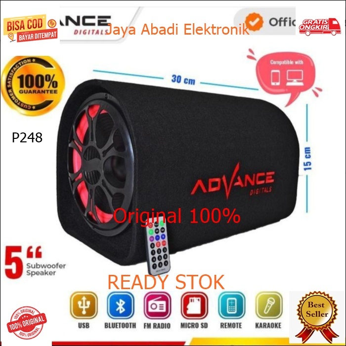 P248 ORIGINAL ADA COLOKAN MIC BUAT KARAOKE ADVANCE ADVAN ADVANTE SPEAKER AKTIP AKTIF 5 INCI TWEETER 