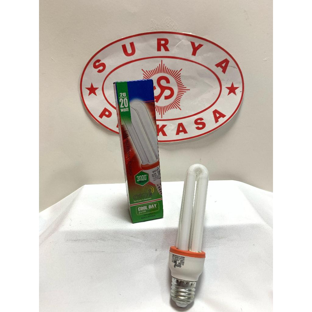 Surya Perkasa OMI LAMPU PLC 2U 20 WATT  LAMPU JARI 20 WATT Lampu Bolham
