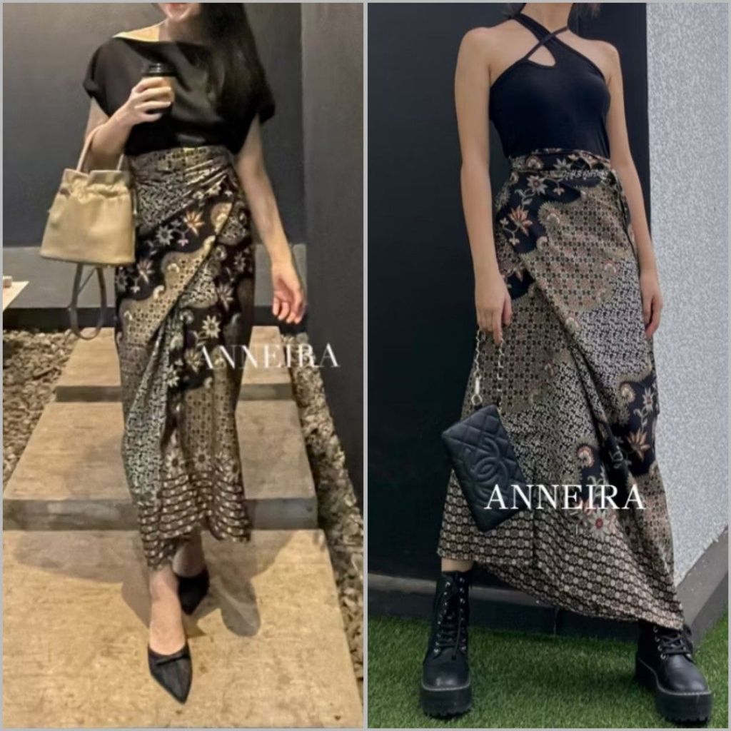 Rok Serut Batik Hitam