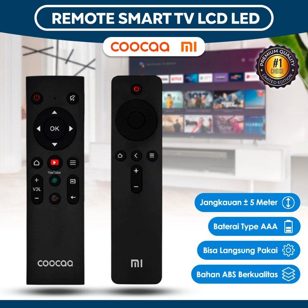 Promo Ralali Remote Smart Tv Xiaomi Coocaa Remote Digital Smart Android Tv Coocaa 32S3U Remote Smart