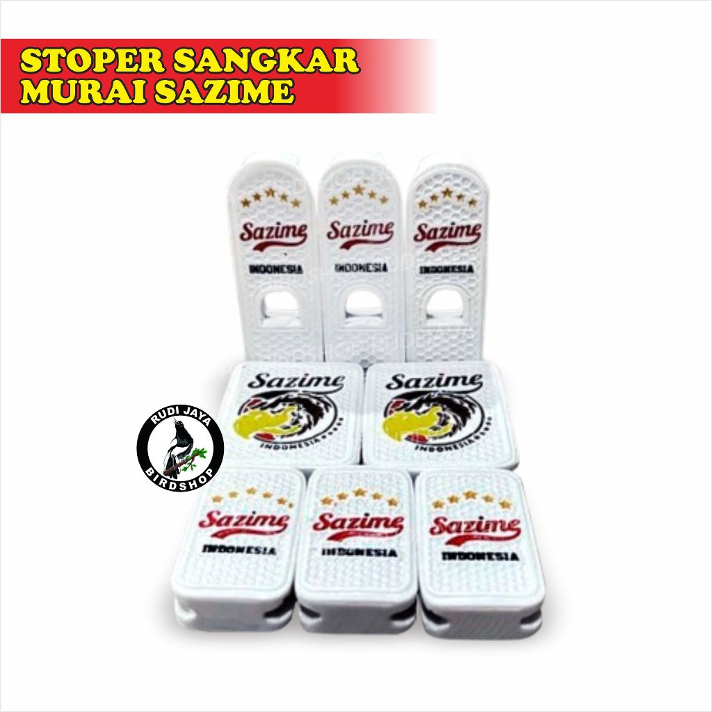STOPER FIBER PUTIH MURAI SAZIME VARIASI SANGKAR AKSESORIS KANDANG BURUNG DUDUKAN CEPUK TANGKRINGAN