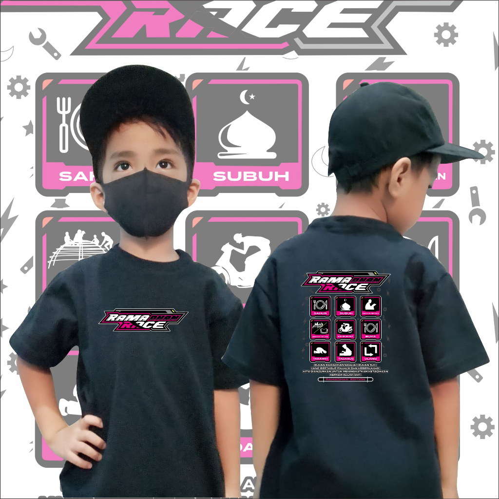 Kaos Anak | Kaos Ramadhan Race 1 | Baju Kaos Viral Ramadhan Race | Kaos Ramadhan Race