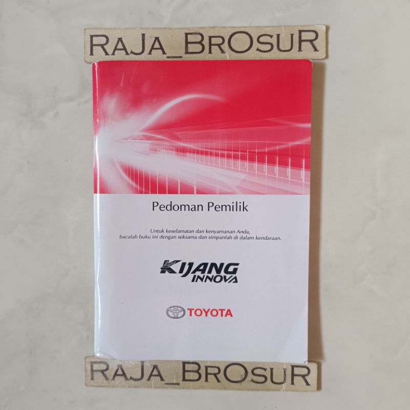 Buku Pedoman Pemilik/Manual book Toyota Kijang Innova Reborn 2015-2021 ORI Original