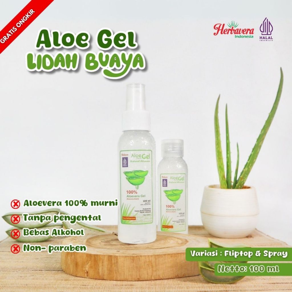 Aloe Vera Gel Lidah Buaya Herbavera 100 ml