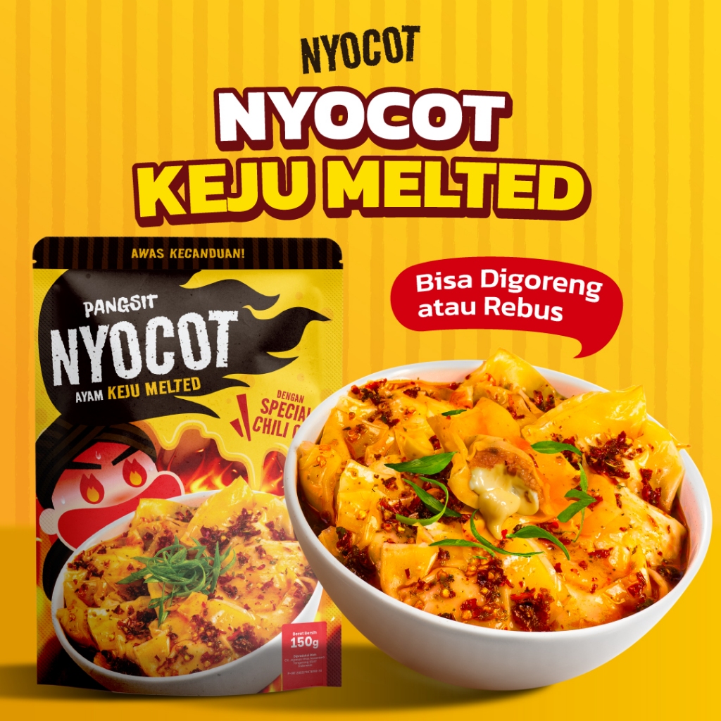 

NYOCOT Pangsit Ayam Keju Lumer Meleleh Renyah Gurih / Cocok untuk Ngemil / Cemilan Pangsit Chili Oil / Makanan Instant