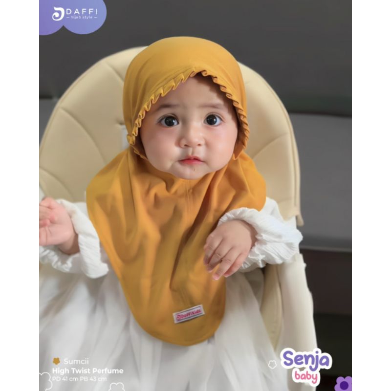 hijab baby daffi seri SENJA aksen plisket cantik